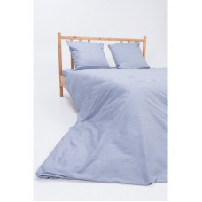 Комплект постельного белья 100% хлопок евро с натяжной простыней цвет муссон