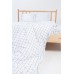 Комплект постельного белья поплин евро с натяжной простыней цвет White-cell